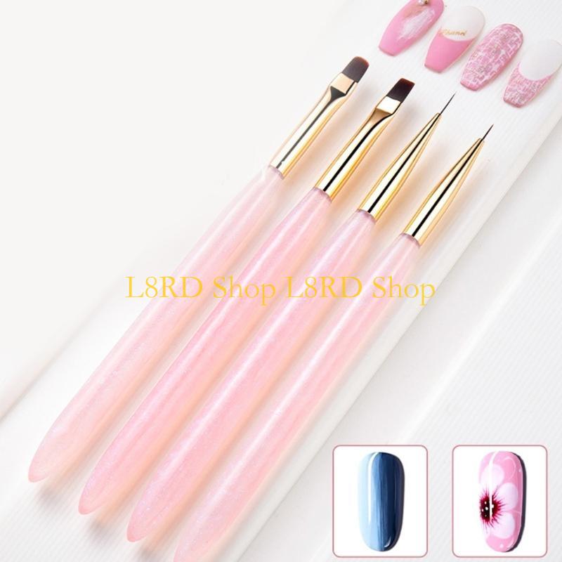 Nail Art Brush Set - L8RD 4 шт. Набор кистей для