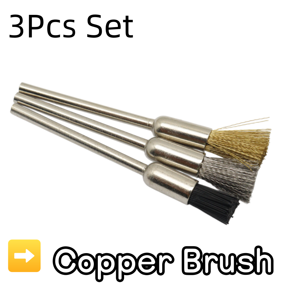 Nail Art Brush Set - Набор из 3-х щеток для чистки