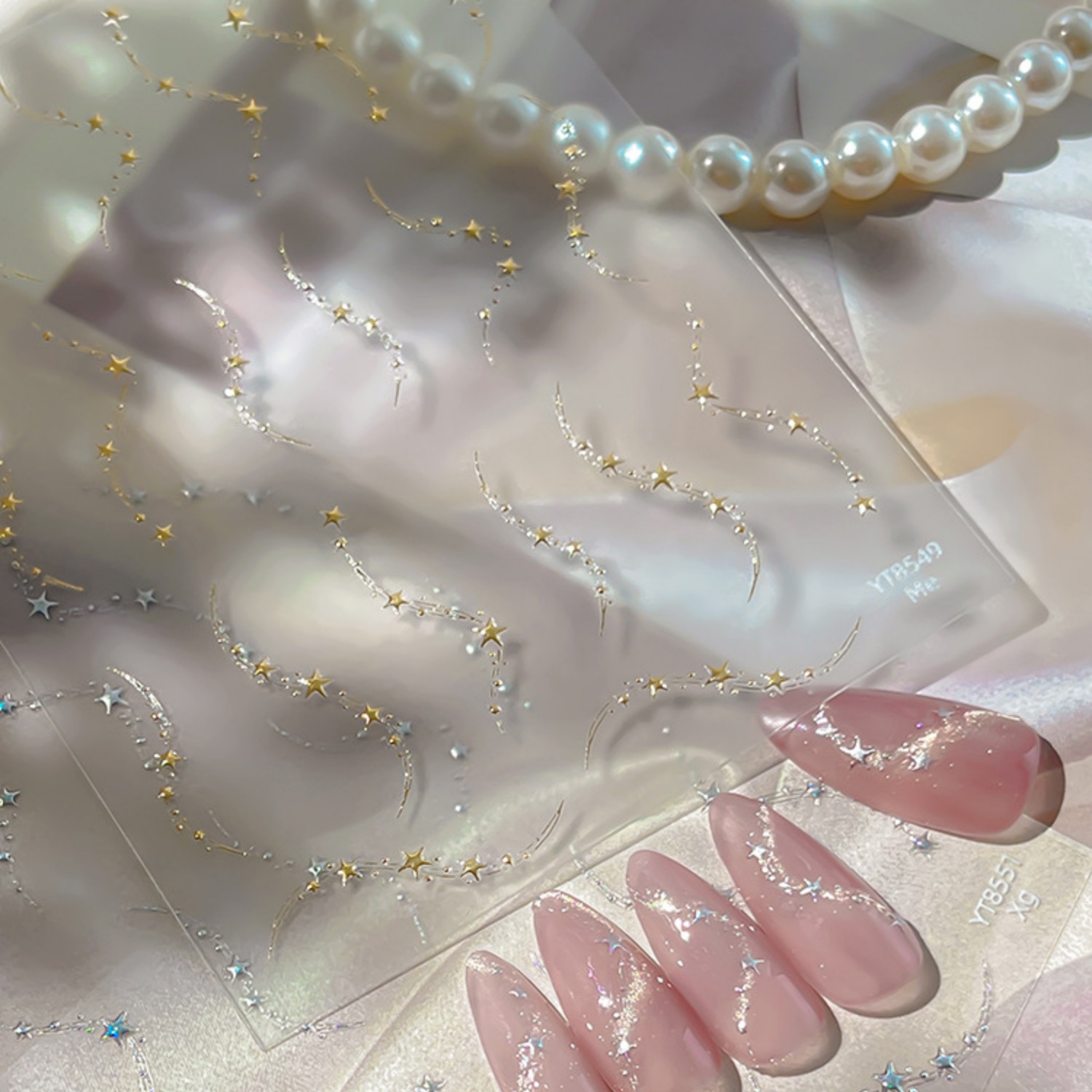 Nail Art Elegant - Элегантные французские 5D наклейки для ногтей