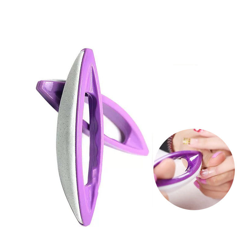 Nail Fan Brush - Фиолетовая кисть для ногтей из овечьей