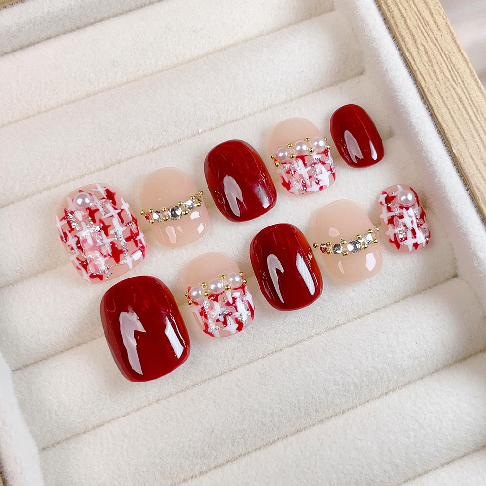 Nail Art Elegant - Набор из 10 коротких квадратных и