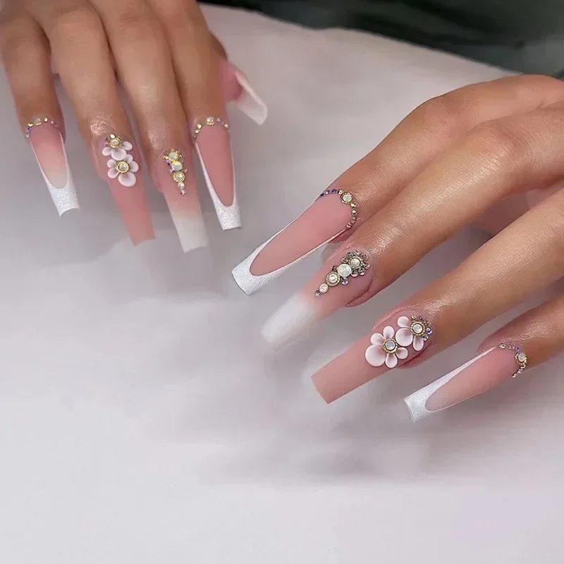 24 шт., белые французские накл – обзор и цена Nail Art Rose Gold