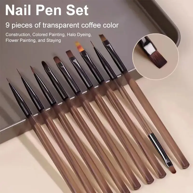 Набор из 9 кистей для нейл-арт – обзор и цена Nail Art Brush Set