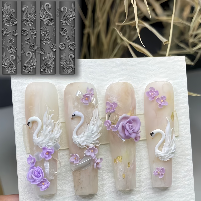 Элегантный лебединый розовый б – обзор и цена Nail Art Elegant