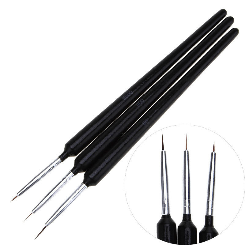Набор из 3 ультратонких кистей – обзор и цена Nail Art Brush Set