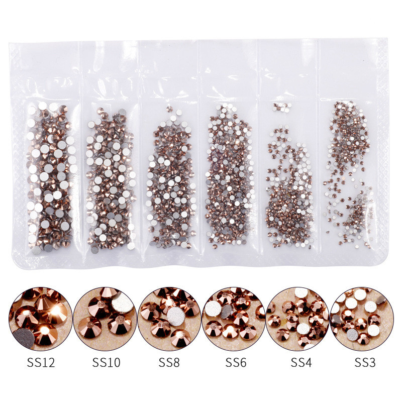 1440 шт., блестящие стразы из  – обзор и цена Nail Art Rose Gold