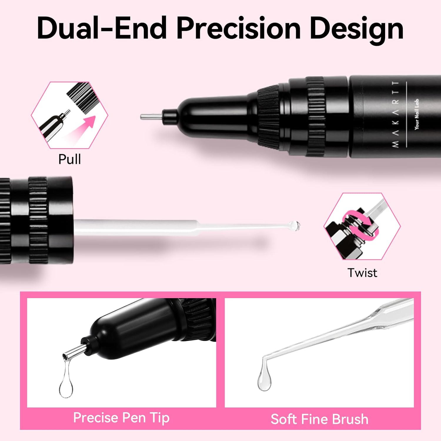 4 шт. клея для страз Makartt,  – обзор и цена Nail Fan Brush