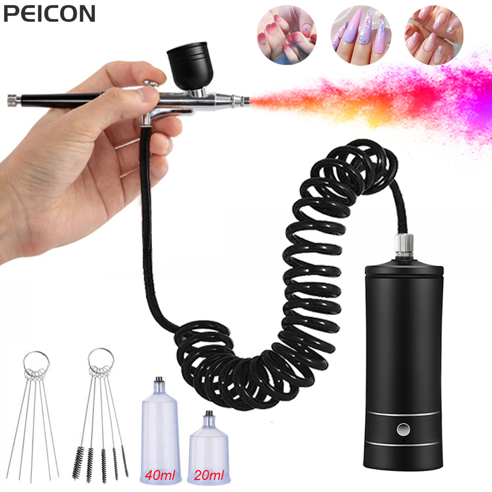 Аэрограф для ногтей с компресс – обзор и цена Nail Fan Brush
